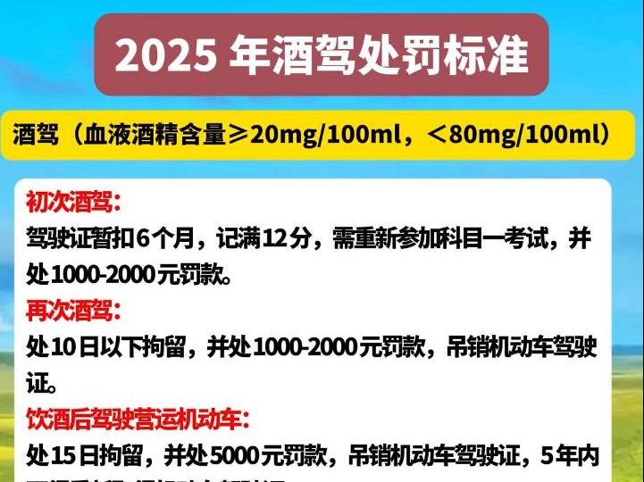 2025 酒驾新规已上线,看完你还敢酒后开车吗?