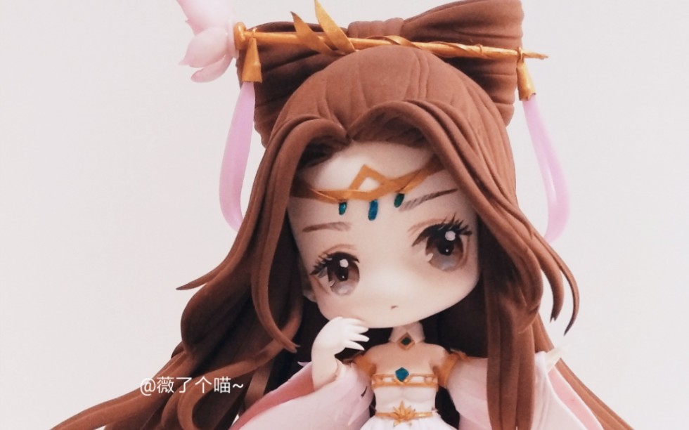 超轻粘土王者荣耀貂蝉人形手作