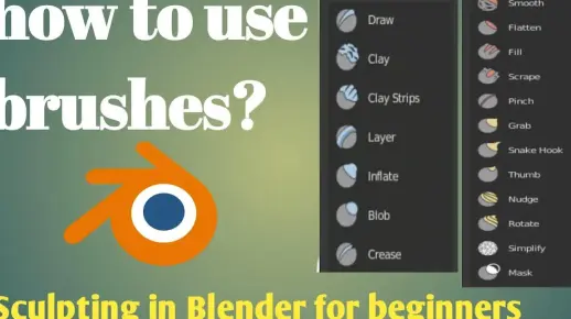 iBlender中文版插件教程在 Blender 中雕刻如何使用画笔第 1 部分 Blender