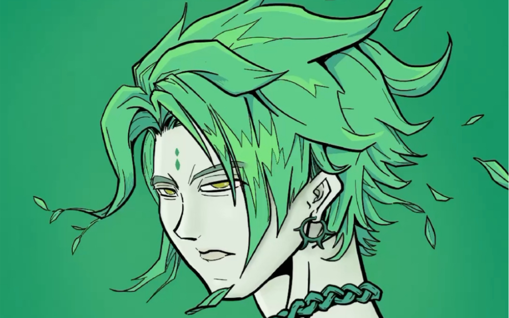 木神句芒头像,掌管树木植物的生根发芽,绿水青山就靠你了