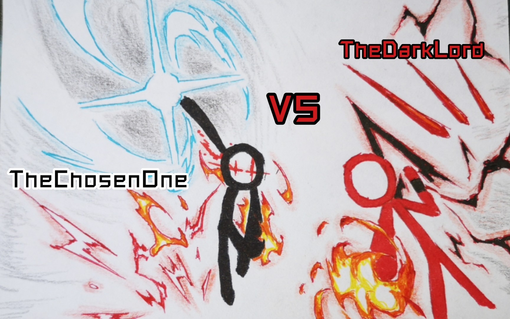 [火柴人手翻書]thechosenone vs thedarklord(alan becker同人)