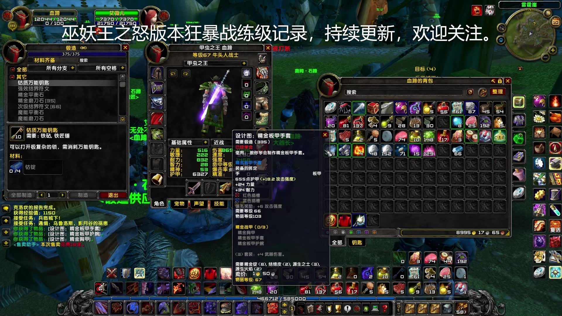 魔兽世界tbc单机287-生产技能后开始影月谷的任务