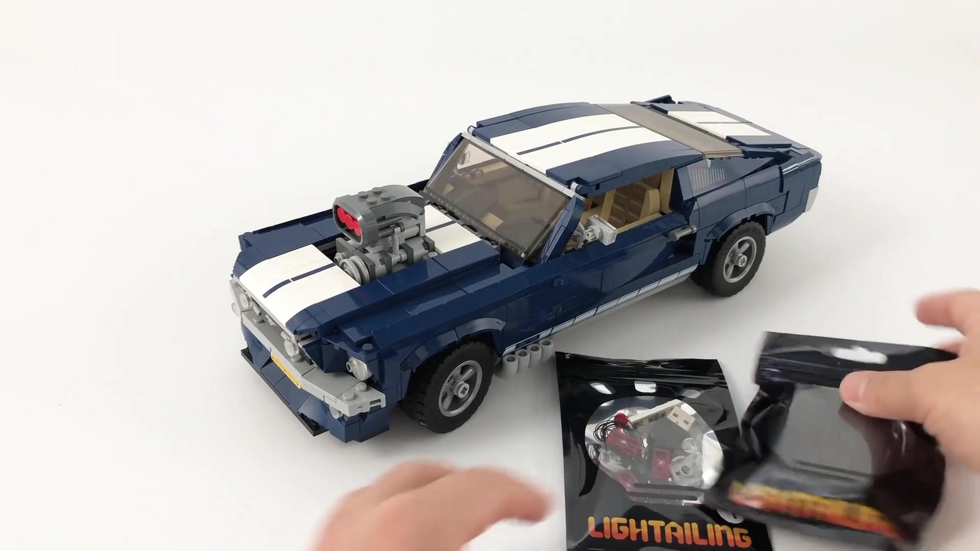 lightailinglgk106llk106lego乐高led灯饰套装10265野马跑车照明安装