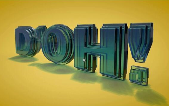 C4D玻璃质感材质渲染教程 Glass Text哔哩哔哩bilibili