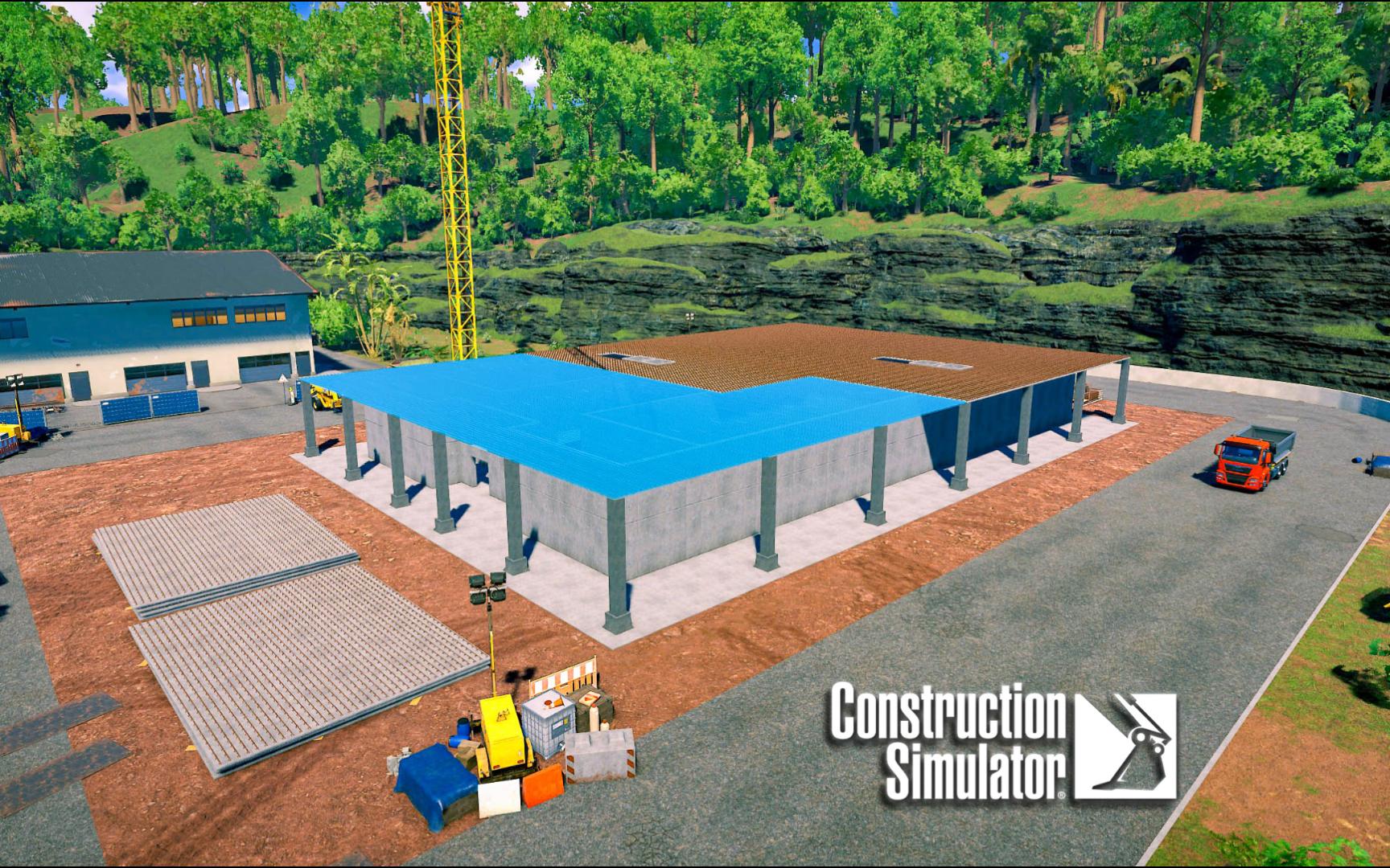 《建筑模拟》将控制中心的地基和一层的建筑浇筑完成 | construction