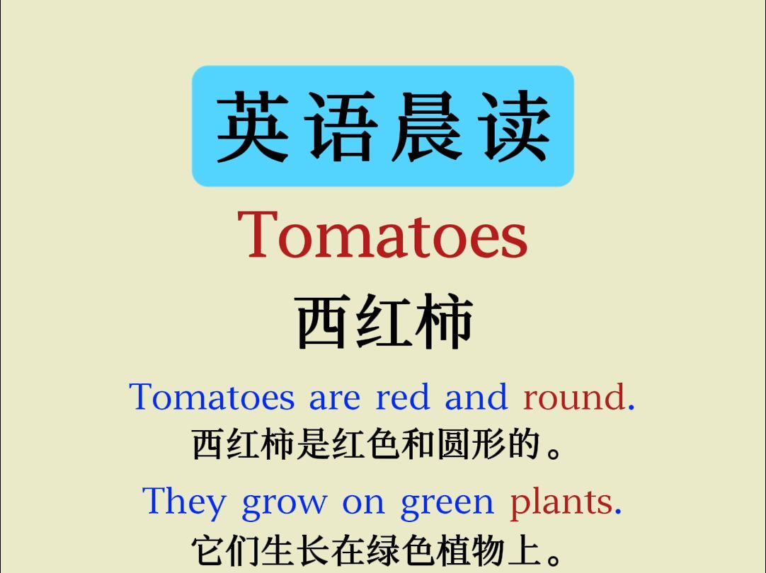 每日英语小短文 | Tomatoes哔哩哔哩bilibili