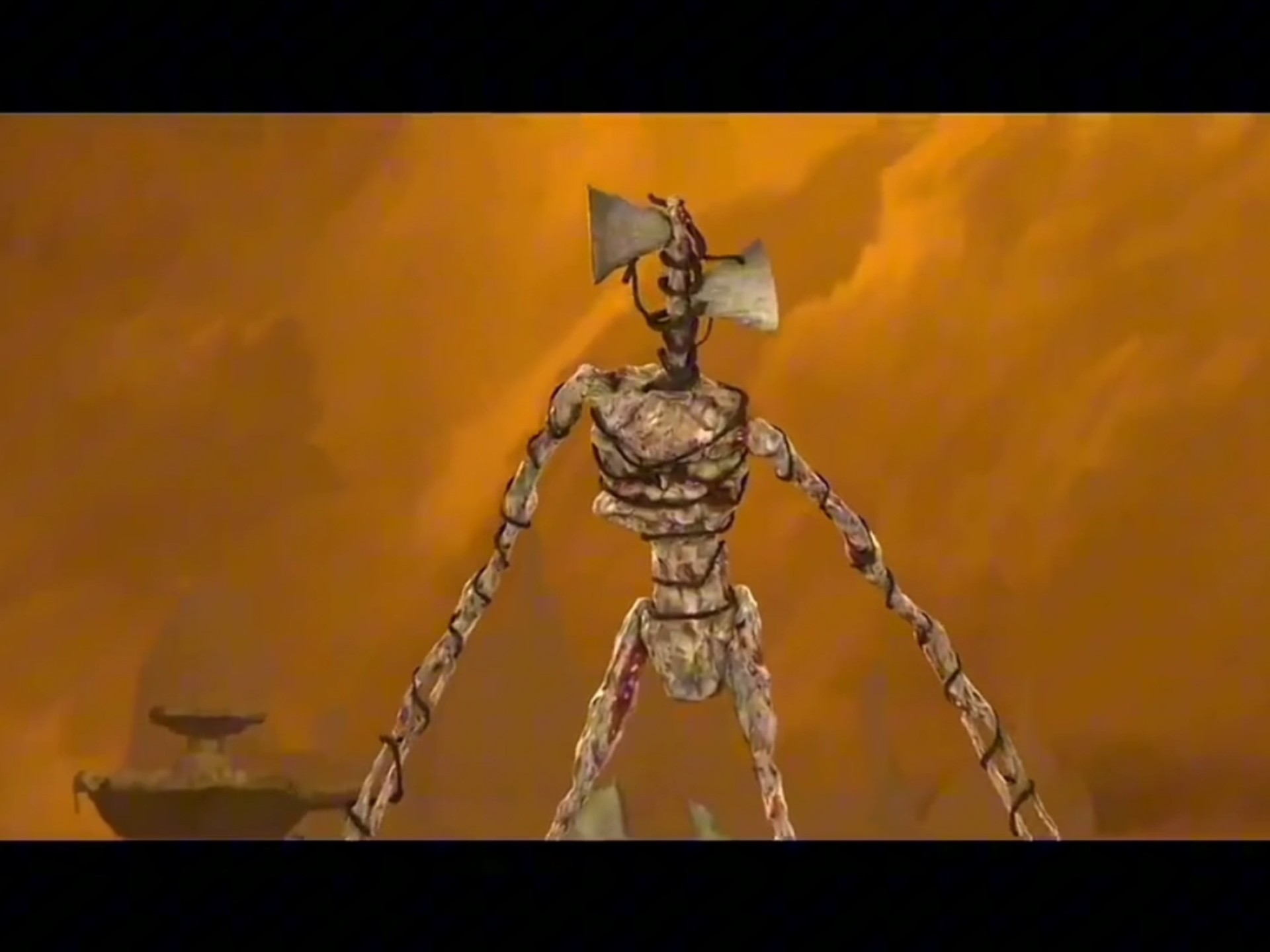 警笛头与卡通猫跳舞