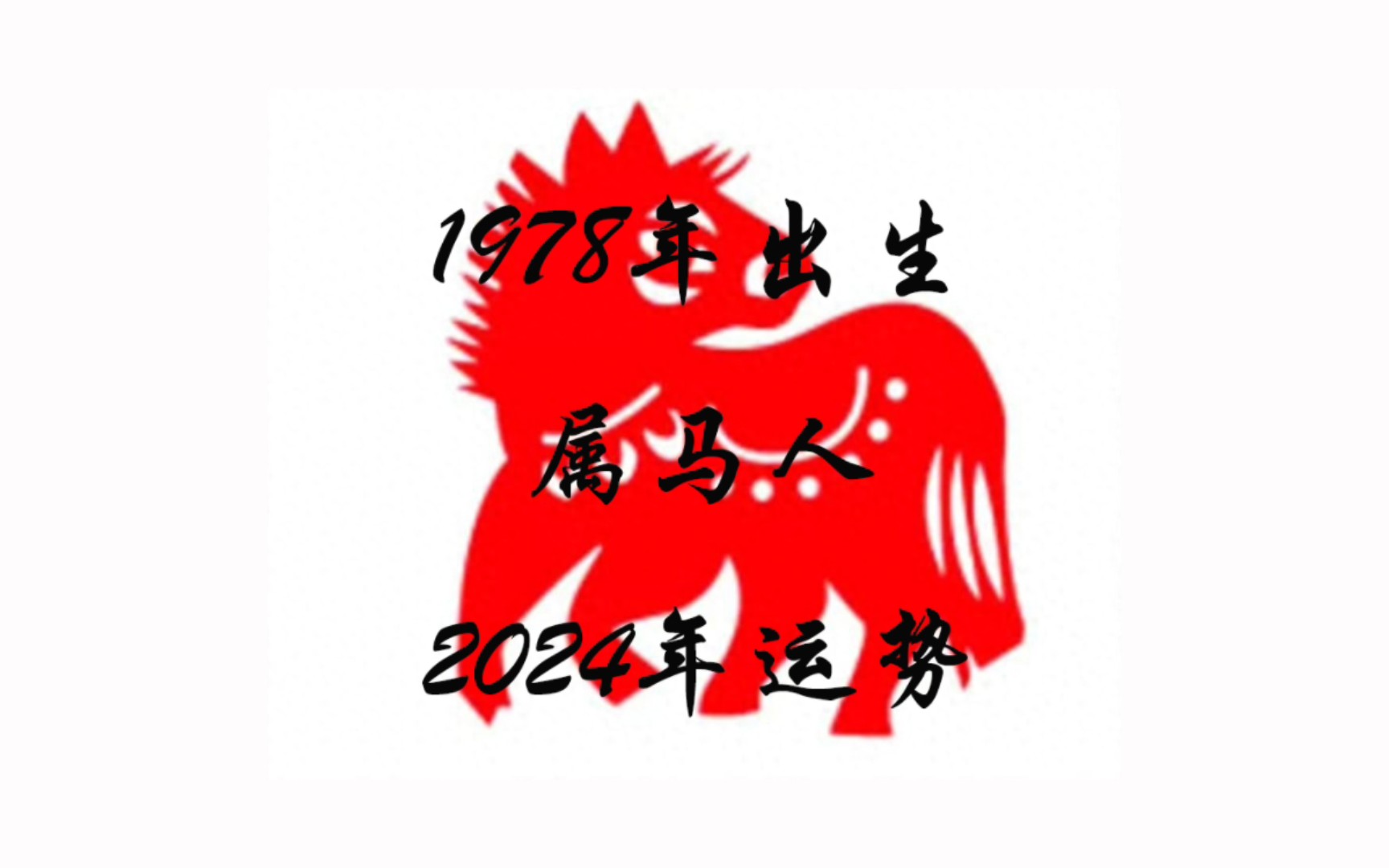 1978年出生的属马人2024年运势哔哩哔哩bilibili