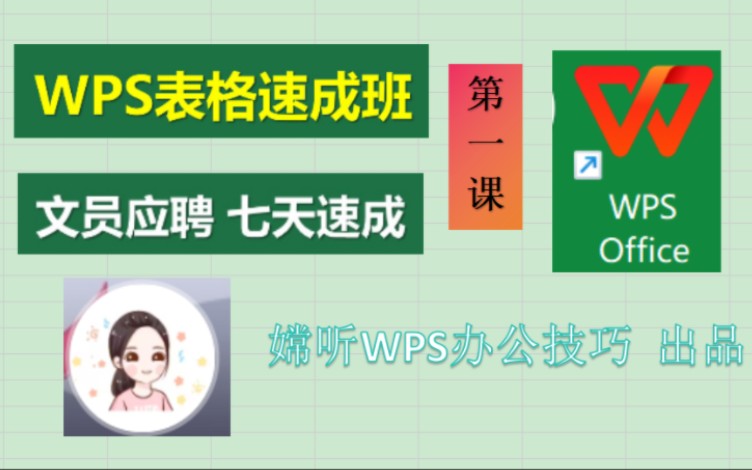 [图]WPS Excel 表格零基础入门到精通第一课 表格基础编辑知识