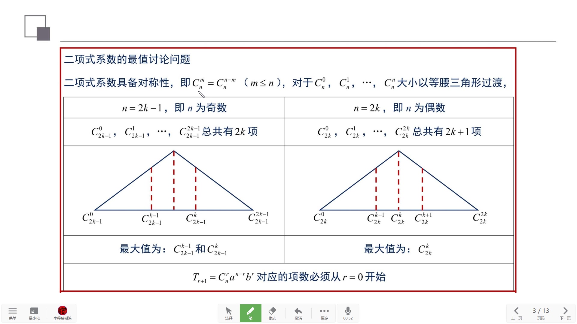 二项式定理:二项式系数最值分析(7)哔哩哔哩bilibili