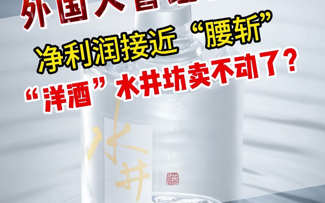 中国唯一的外资白酒品牌!水井坊卖不动了?净利润“腰斩”!哔哩哔哩bilibili