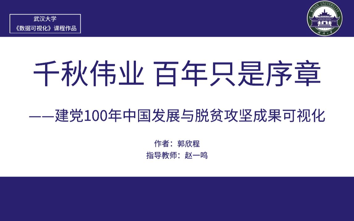 [图]【数据可视化】千秋伟业 百年只是序章——建党百年中国发展与脱贫攻坚成果可视化