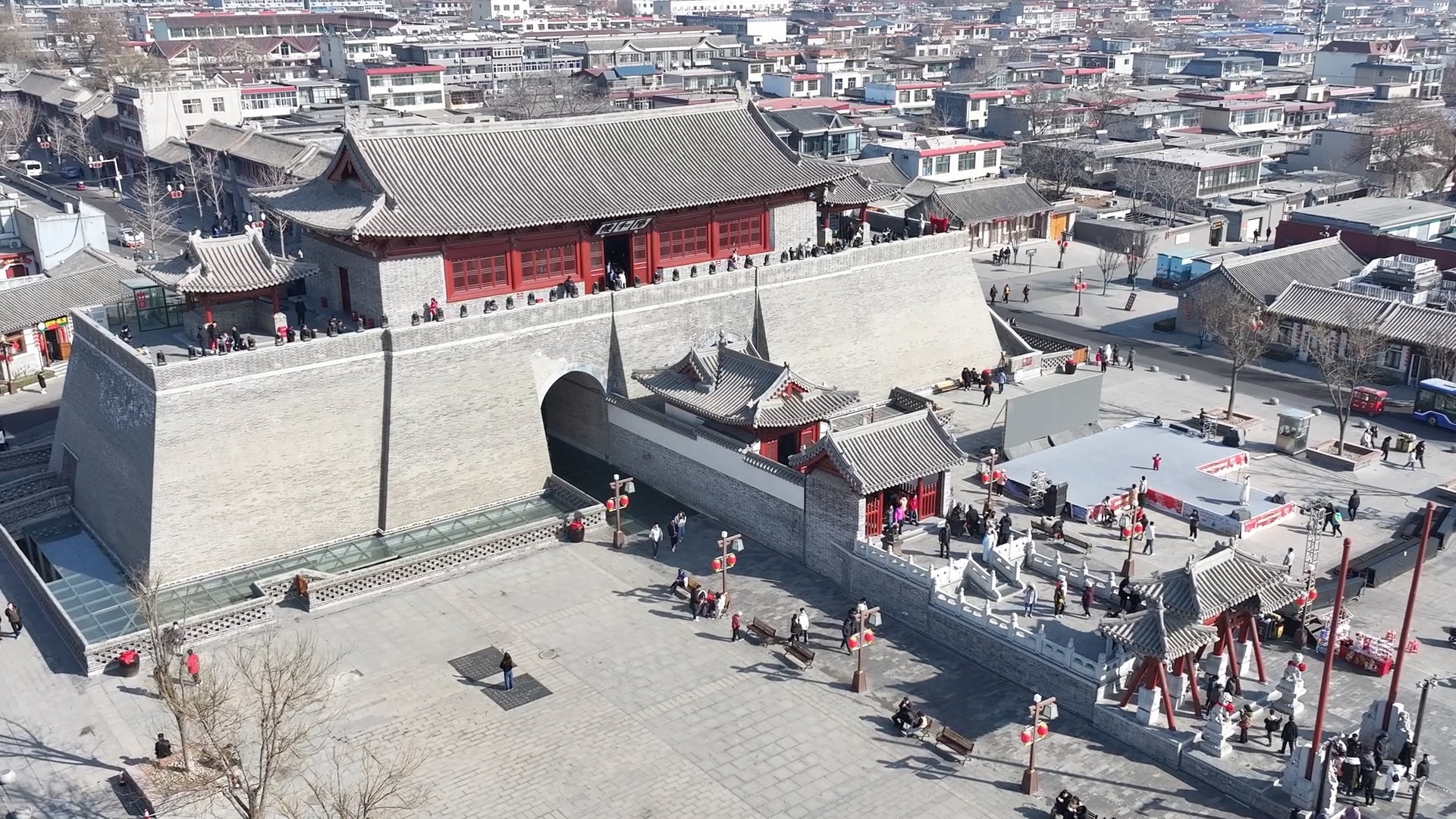 航拍正定:阳和楼