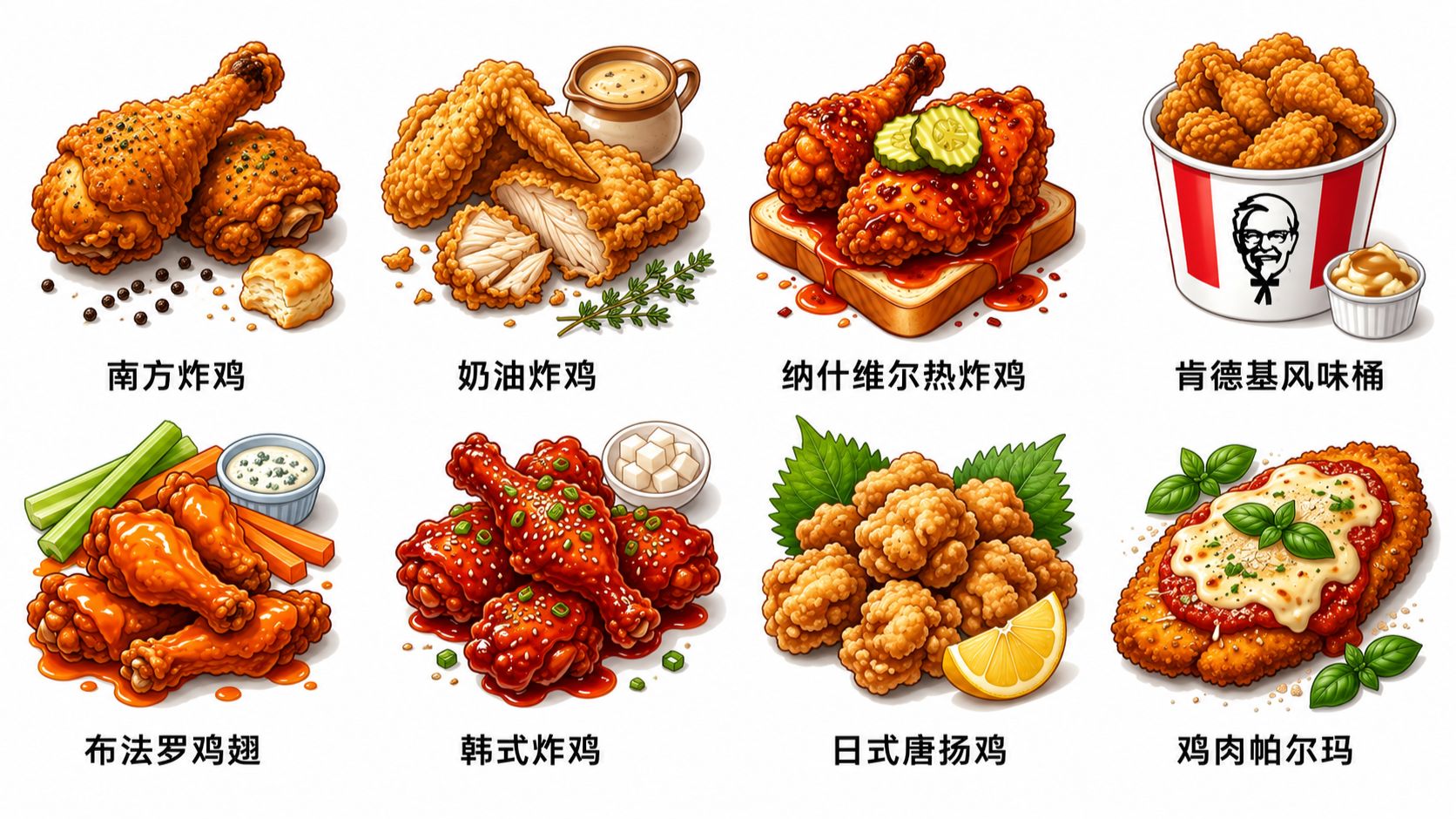 5分钟了解全部炸鸡种类?