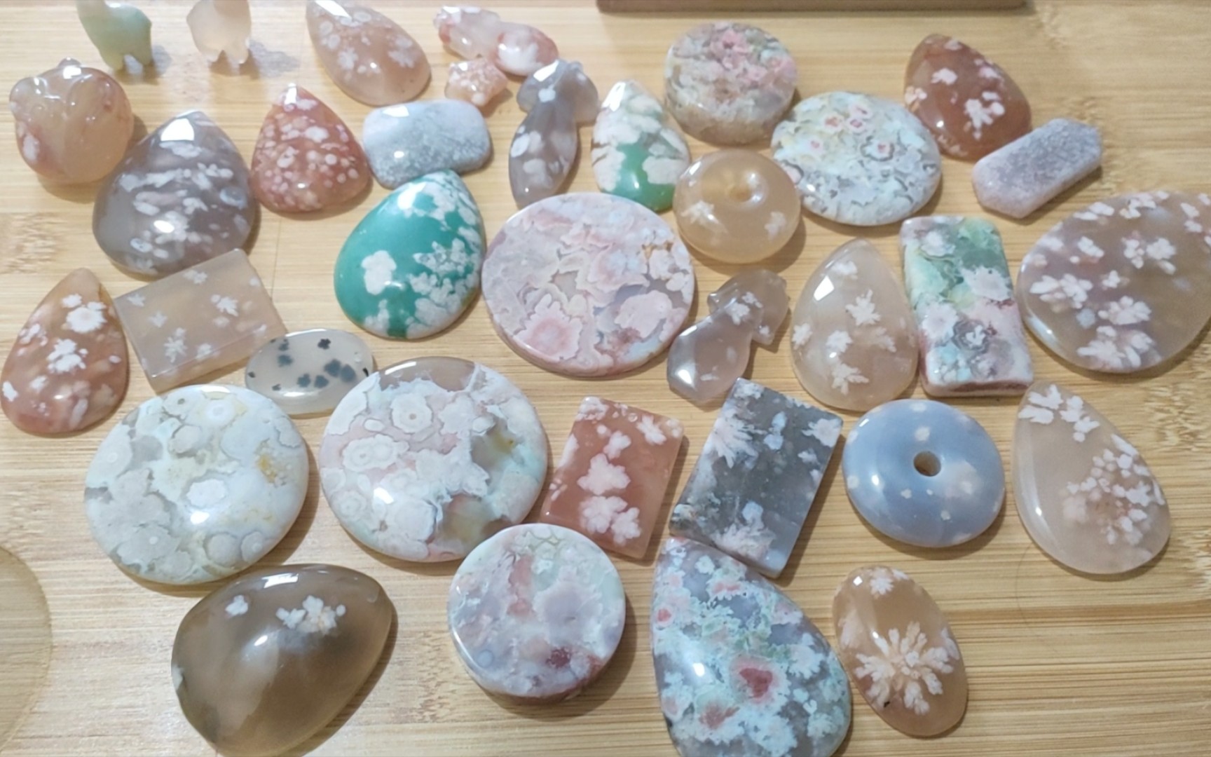 最近新收的香香们天然石樱花玛瑙