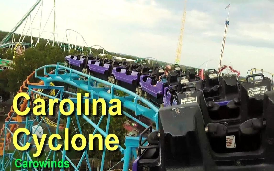 [图]4K POV Carowinds Carolina Cyclone Roller Coaster On RIde