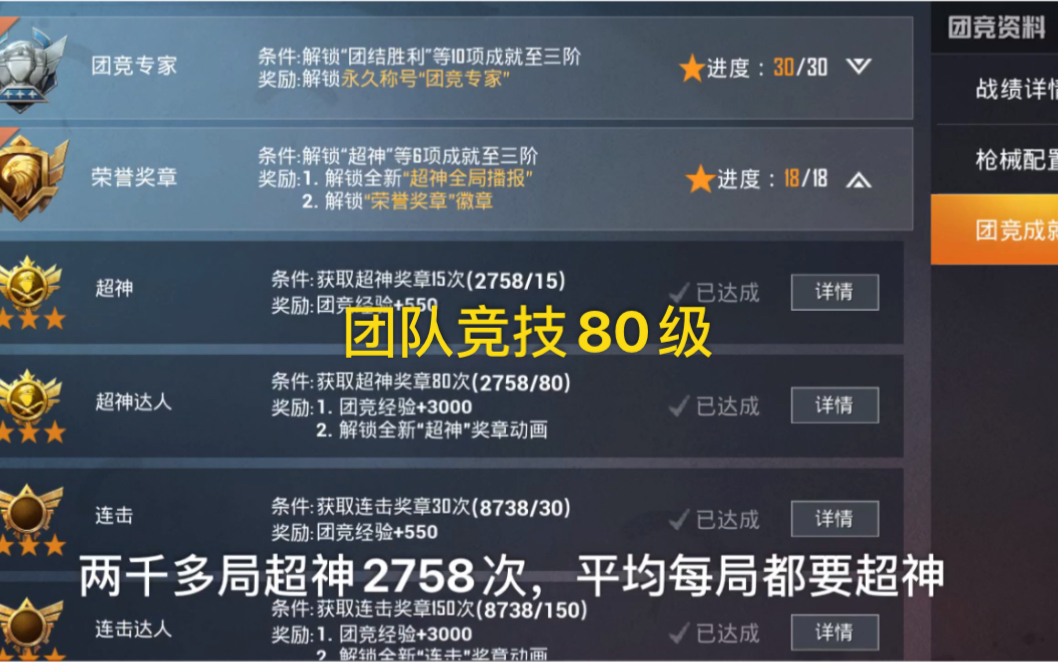 和平精英团队竞技80级记录一下