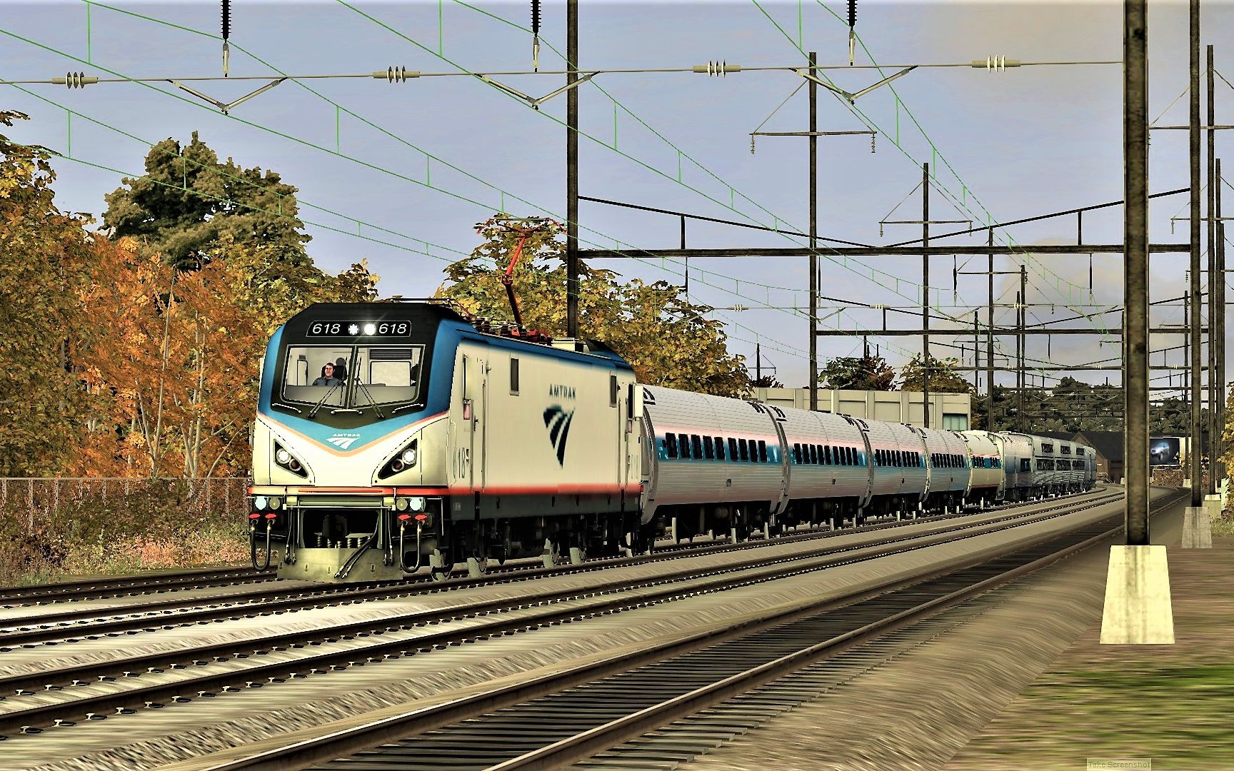 train simulator 2022 使用acs64型电力机车在东北走廊的秋天里运送