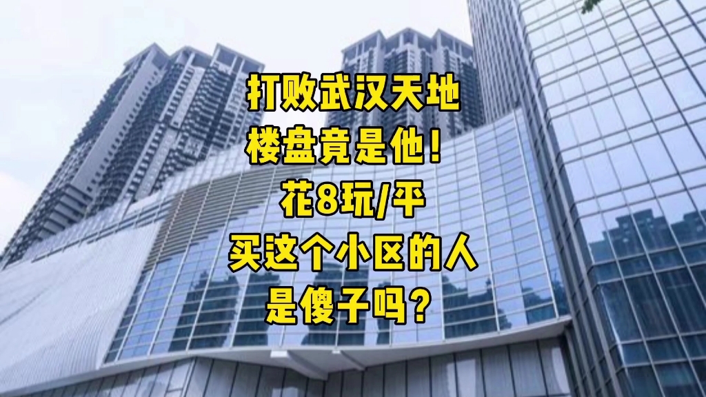 打败武汉天地楼盘竟是他!花8万/平买这个小区的人是傻子吗?哔哩哔哩bilibili