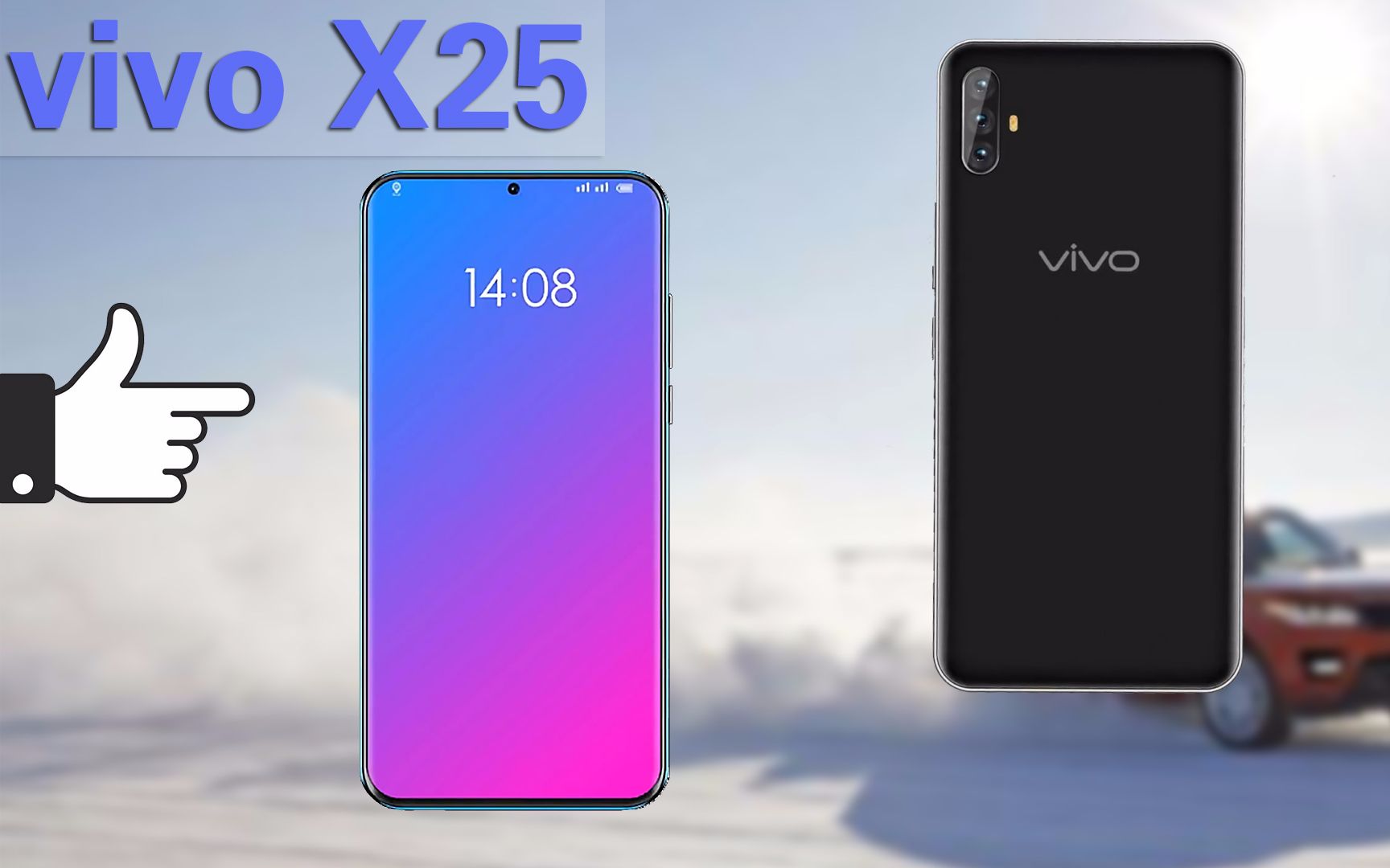 vivo x25曝光,采用挖孔屏 后置三摄,支持半屏屏下指纹解锁