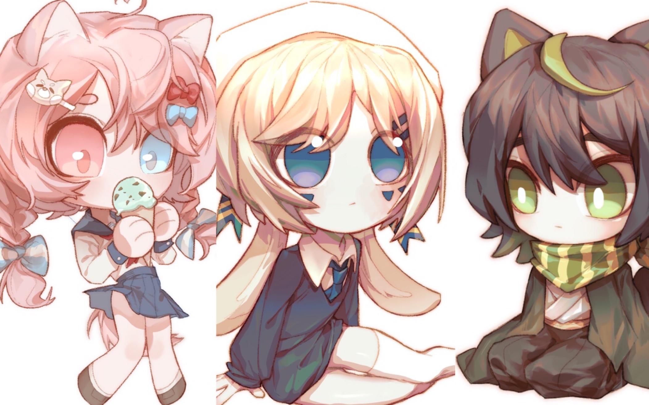 【绘画过程】点击看四分钟画三个qq人