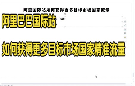 阿里巴巴国际站如何获得更多精准目标市场国家流量哔哩哔哩bilibili