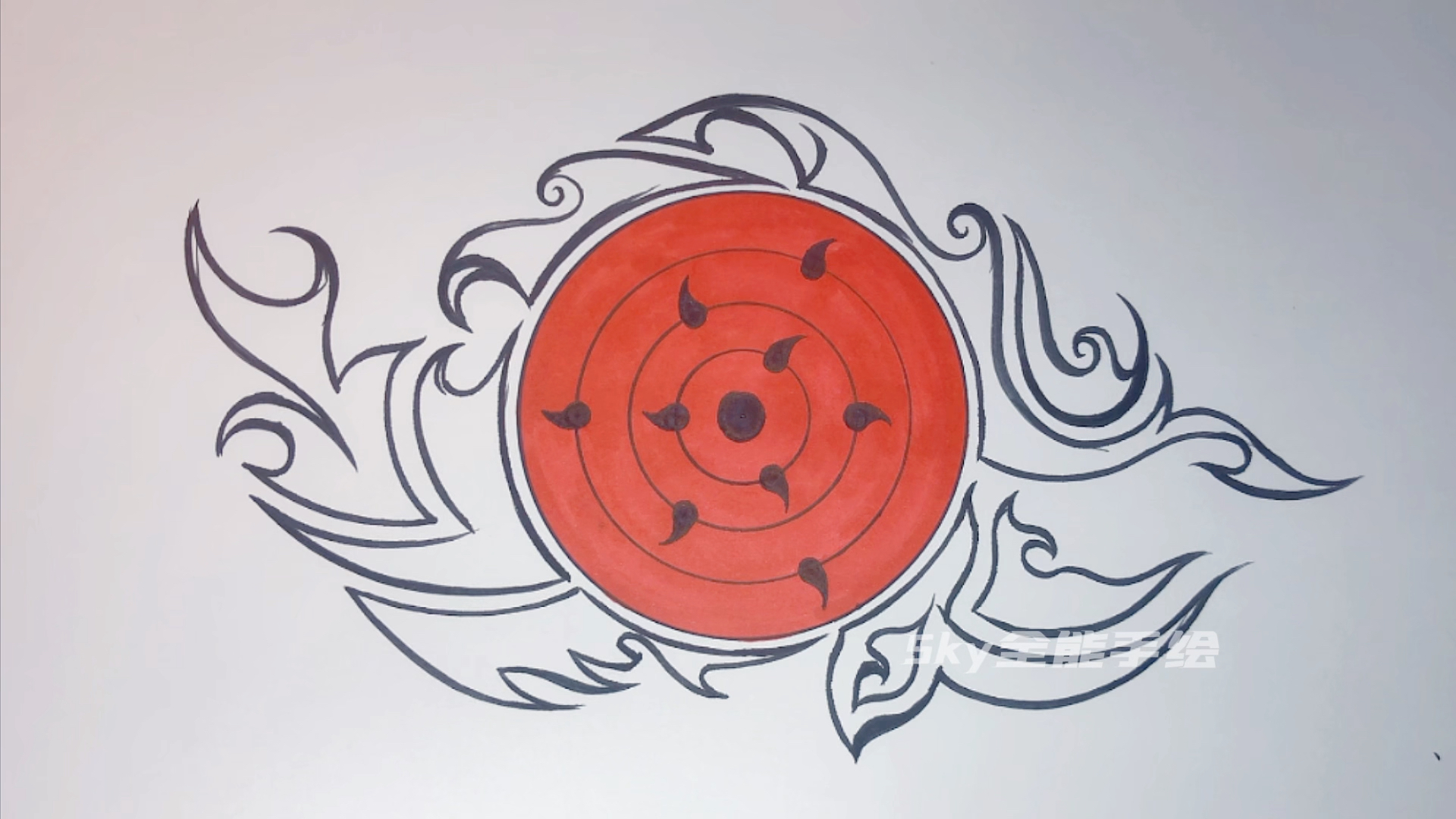 【绘画】教你画无限月读vs九勾玉.