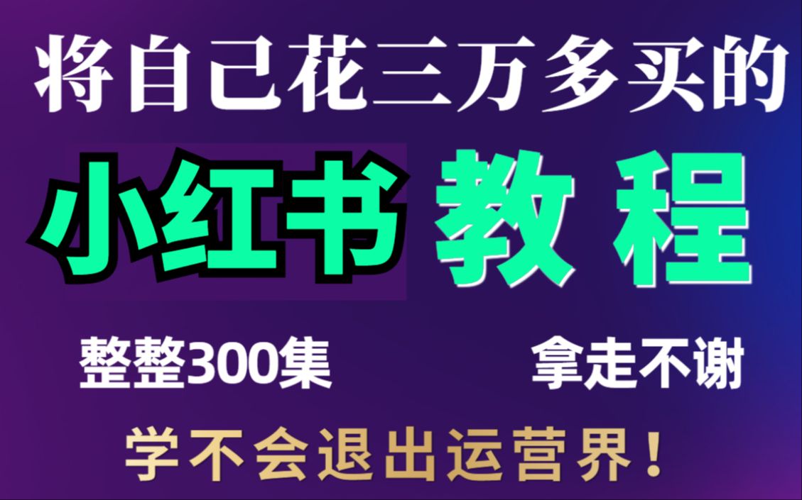 【2024版小红书体运营教程】全B站最良心的小红书开店运营高阶教程合集,小红书体开店 起号真的快哔哩哔哩bilibili