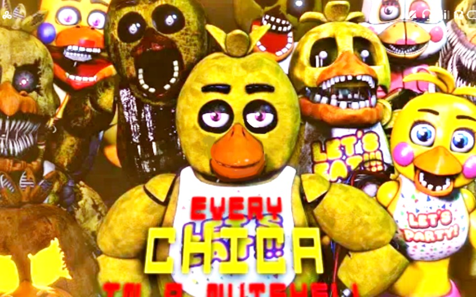 (fnaf搬运.翻译/sfm)一分钟带你看完所有奇卡every chica in nutshell