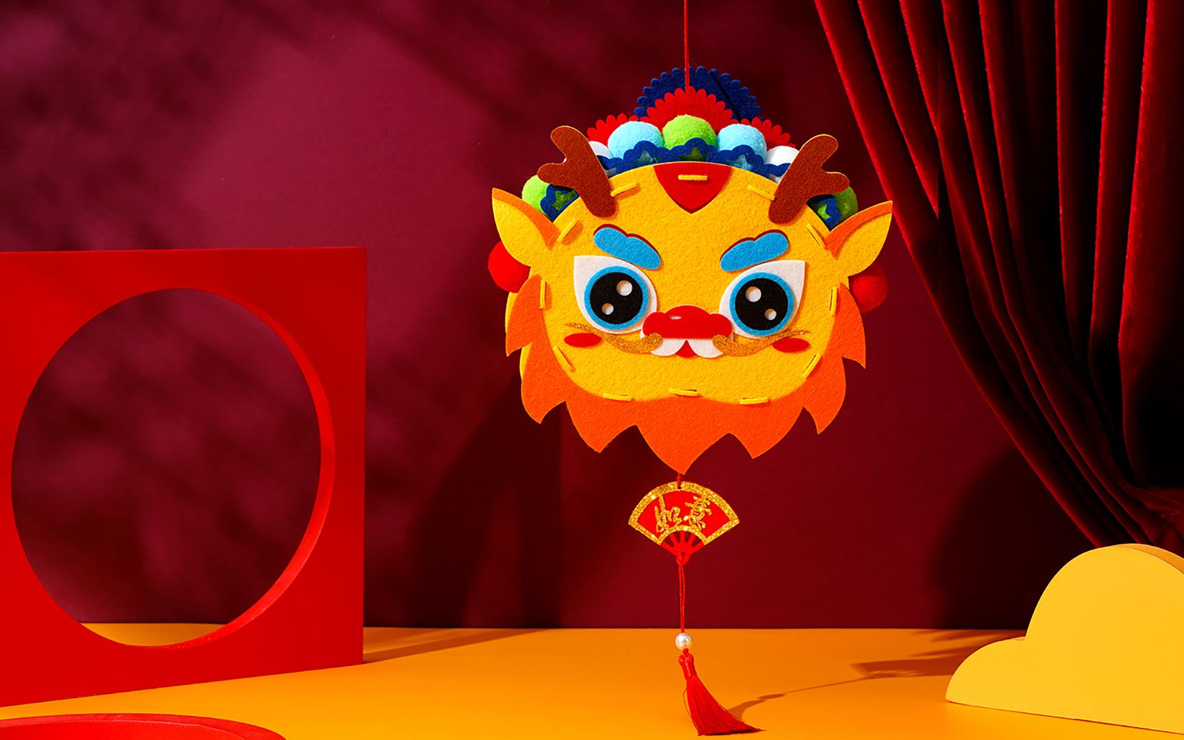 f197-京剧生肖灯笼-龙