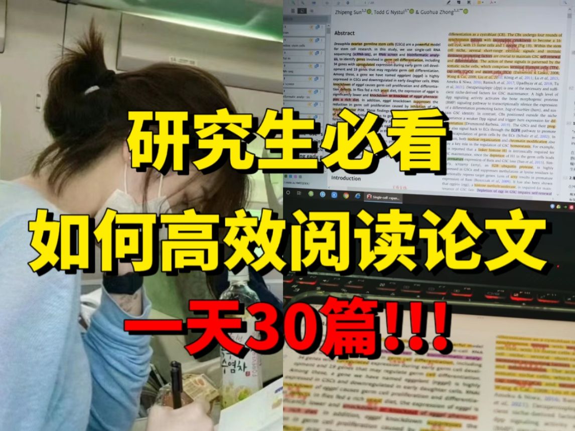 研究生必看!科研小白如何一天高效阅读30篇论文,三步就能轻松掌握!哔哩哔哩bilibili