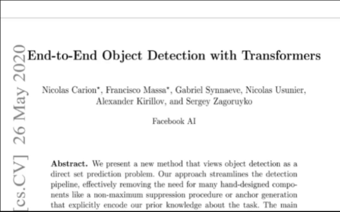 【目标检测】EndtoEnd Object Detection with Transformers 论文讲解 超详细哔哩哔哩bilibili