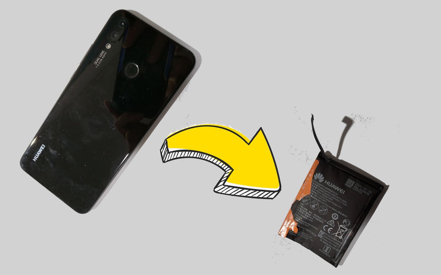 华为nova3i 取出鼓包电池 简单装机过程实录