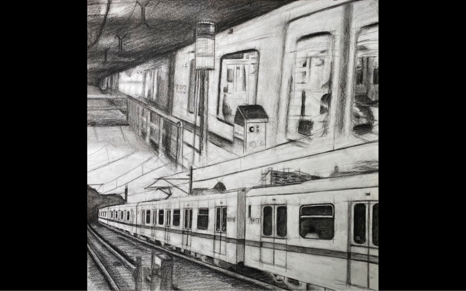 地铁绘画作品一等奖图片