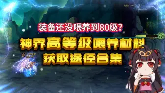 神界版本高等级喂养材料获取途径合集，装备轻松喂养到80级升神