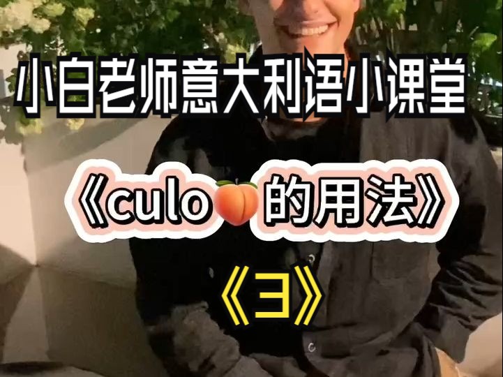 【意大利语学习】culo的用法(3)哔哩哔哩bilibili