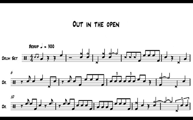 [图]Out in the open. Theme and John Riley Drums Solo Transcription