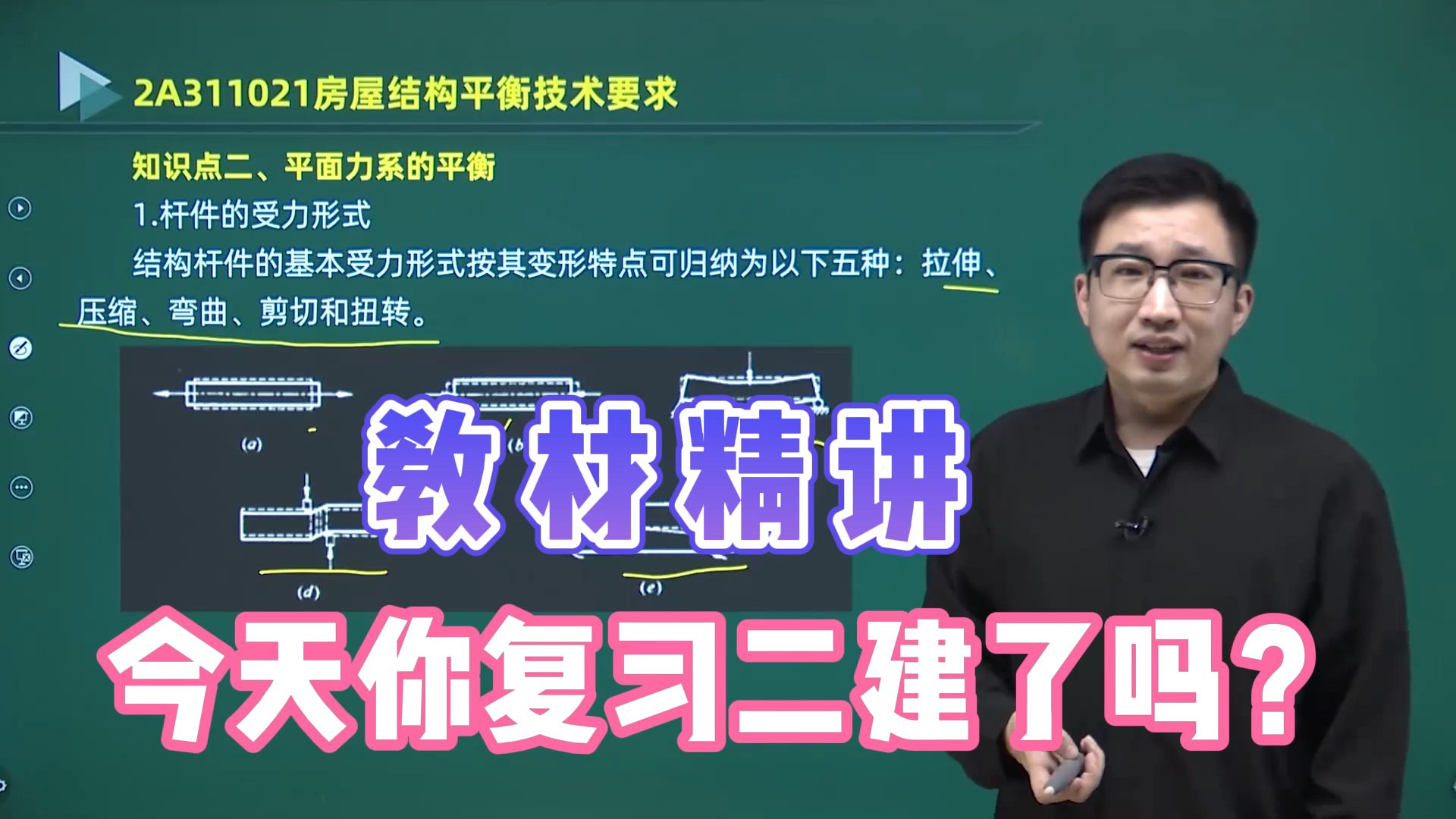 结构杆件的基本受力形式按其变形特点归为哪几种呢?哔哩哔哩bilibili