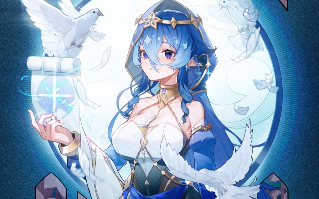 莱依拉 卡牌 绘画过程