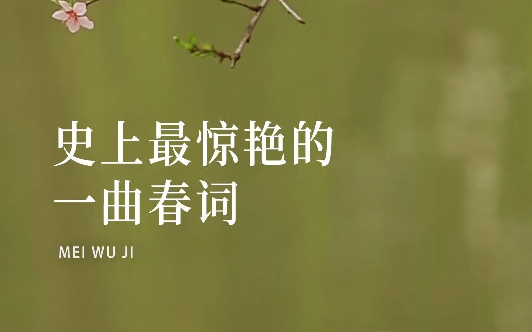 史上最惊艳的一曲春词,68个“春”字,一气呵成,写尽春意.哔哩哔哩bilibili