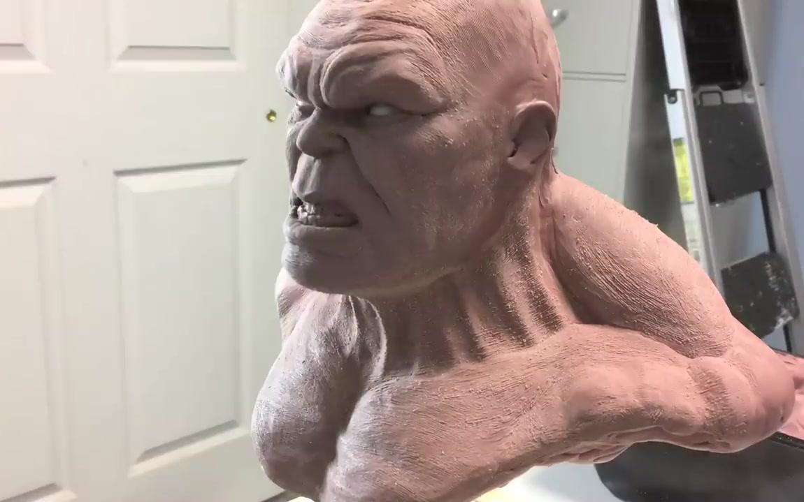 粘土雕塑---绿巨人浩克_哔哩哔哩 (゜-゜)つロ 干杯~-bilibili