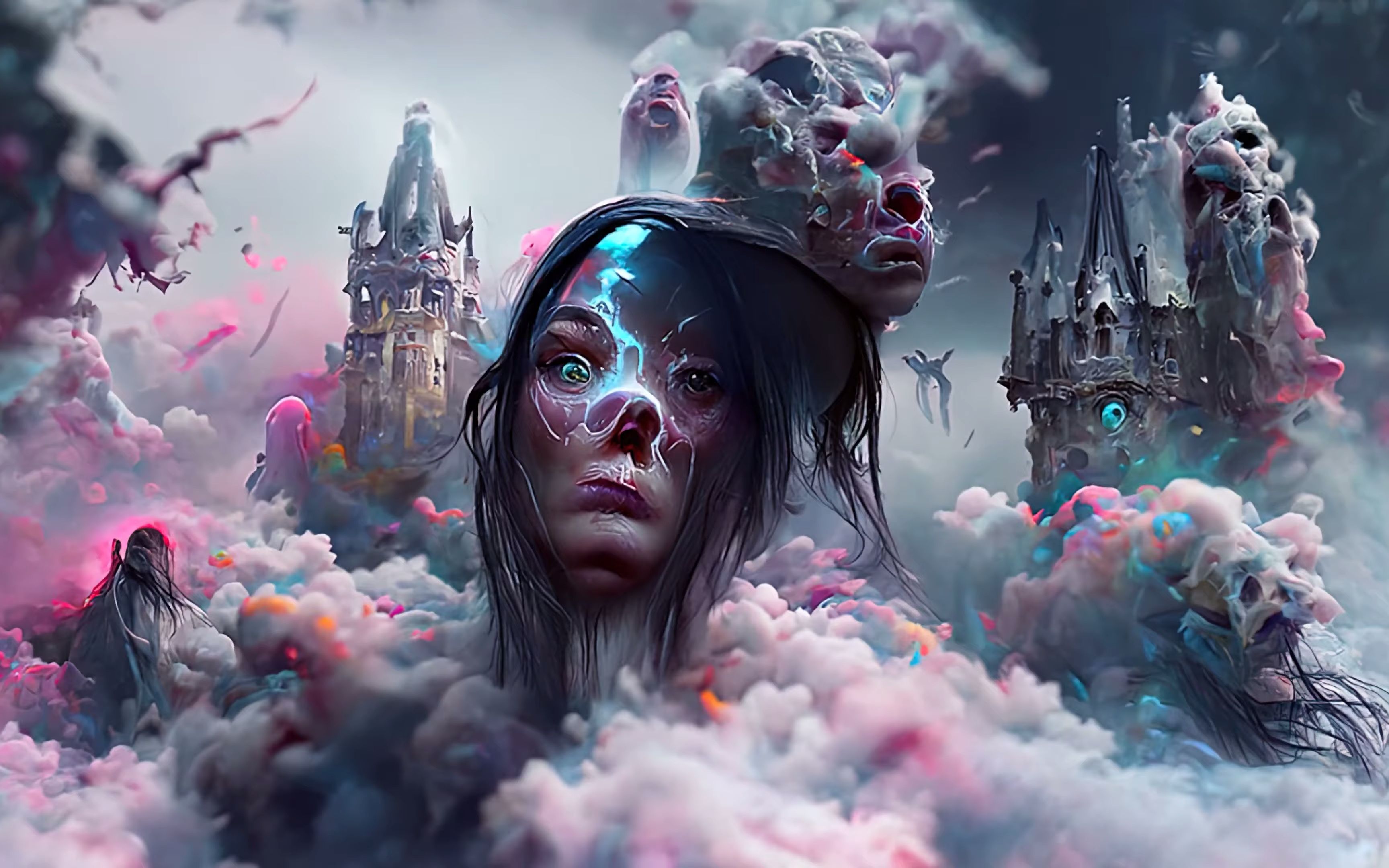 diffusion ai art 梦靥 感受ai支配的恐惧 artificial nightmares