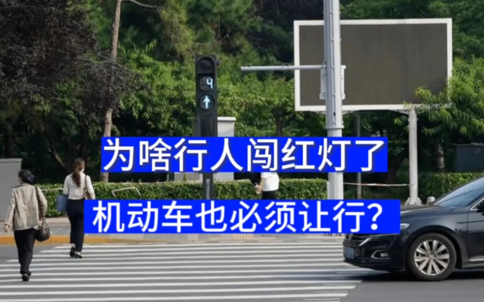 [图]很多车主想不通为什么行人闯红灯了也必须让行？明明是行人的责任撞到了却变成了我的责任？