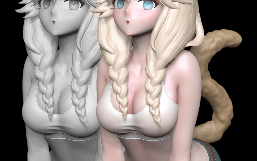 【3D】自制18R手办 性感大胸在线雕刻!zbrush二次元人物手办建模 zbrush女性人物角色建模制作教程!哔哩哔哩bilibili