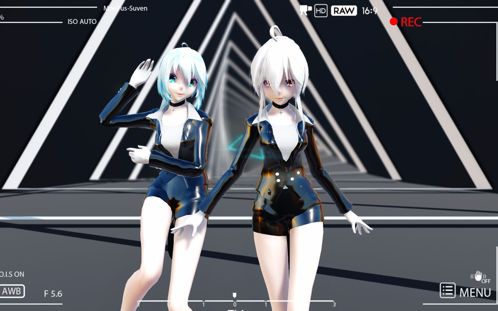 [v mmd]两位帅气的皮衣小姐姐