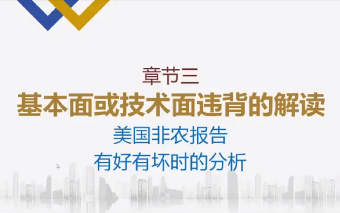 【文传环球财经课堂】第三章01基本面或技术面违背的解读(非农分析)哔哩哔哩bilibili