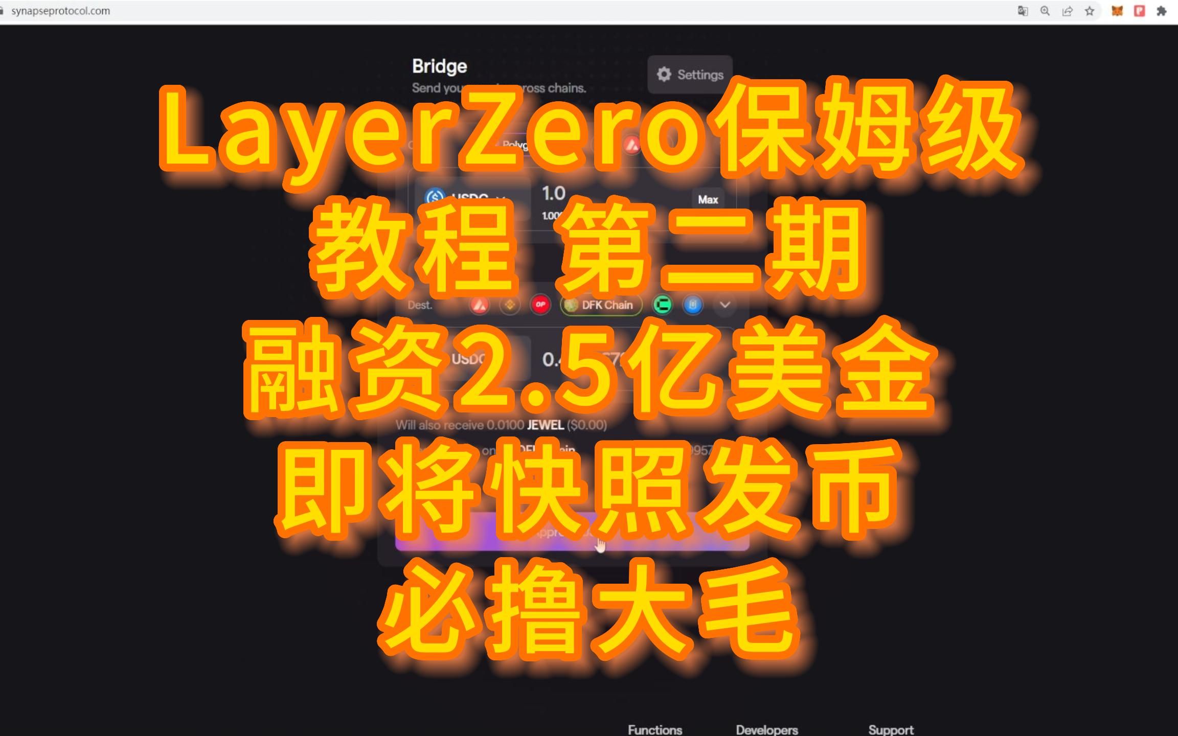 LayerZero保姆级教程 超完整版交互 第二期视频 完结版 即将快照发币 必撸大毛哔哩哔哩bilibili