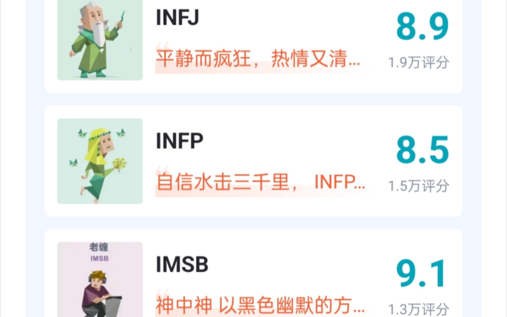 MBTI16型人格(下) 16万网友评分!哔哩哔哩bilibili