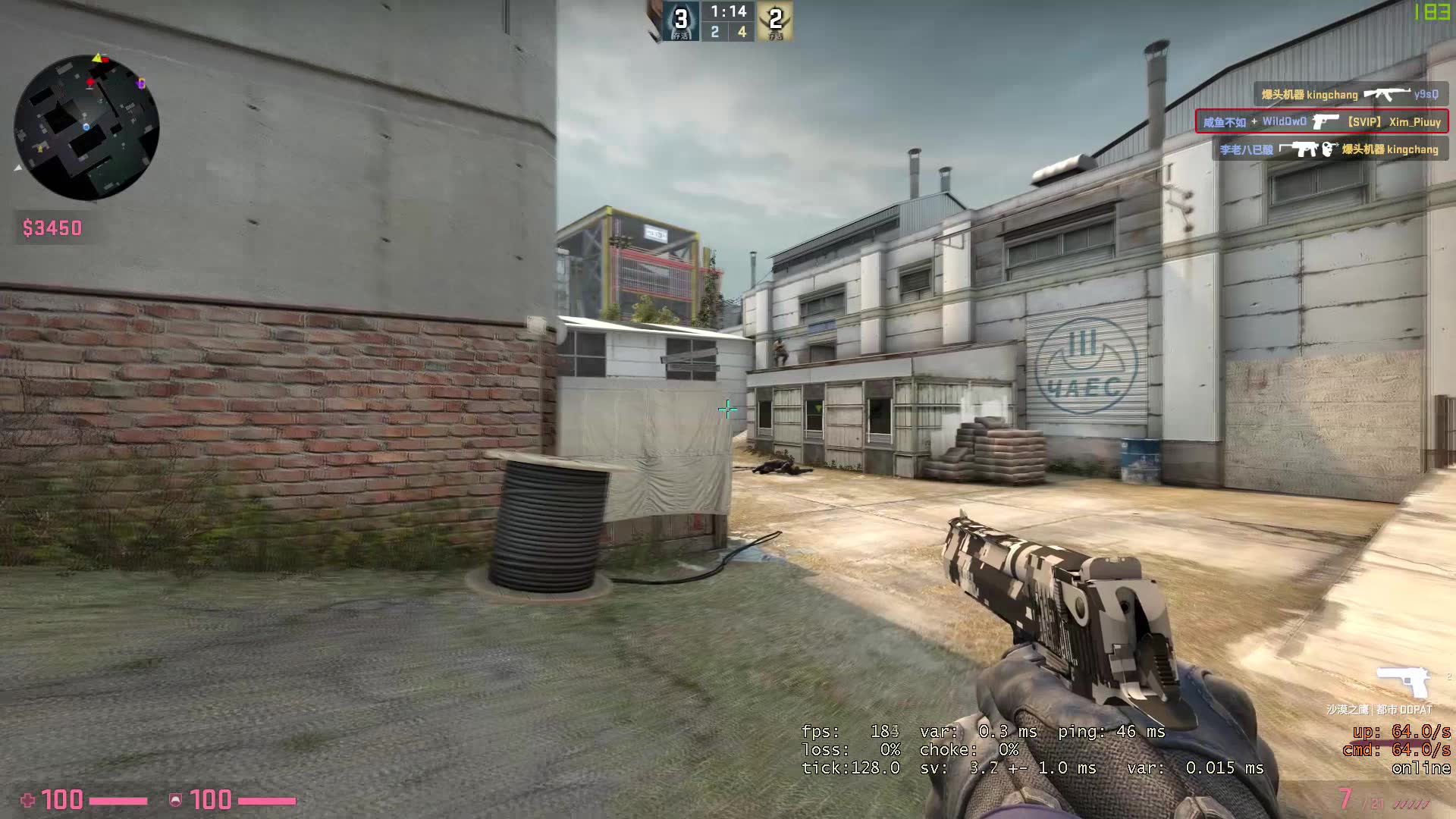 csgo 这沙鹰皮肤手感可太好了 最近有在好好练枪嗷