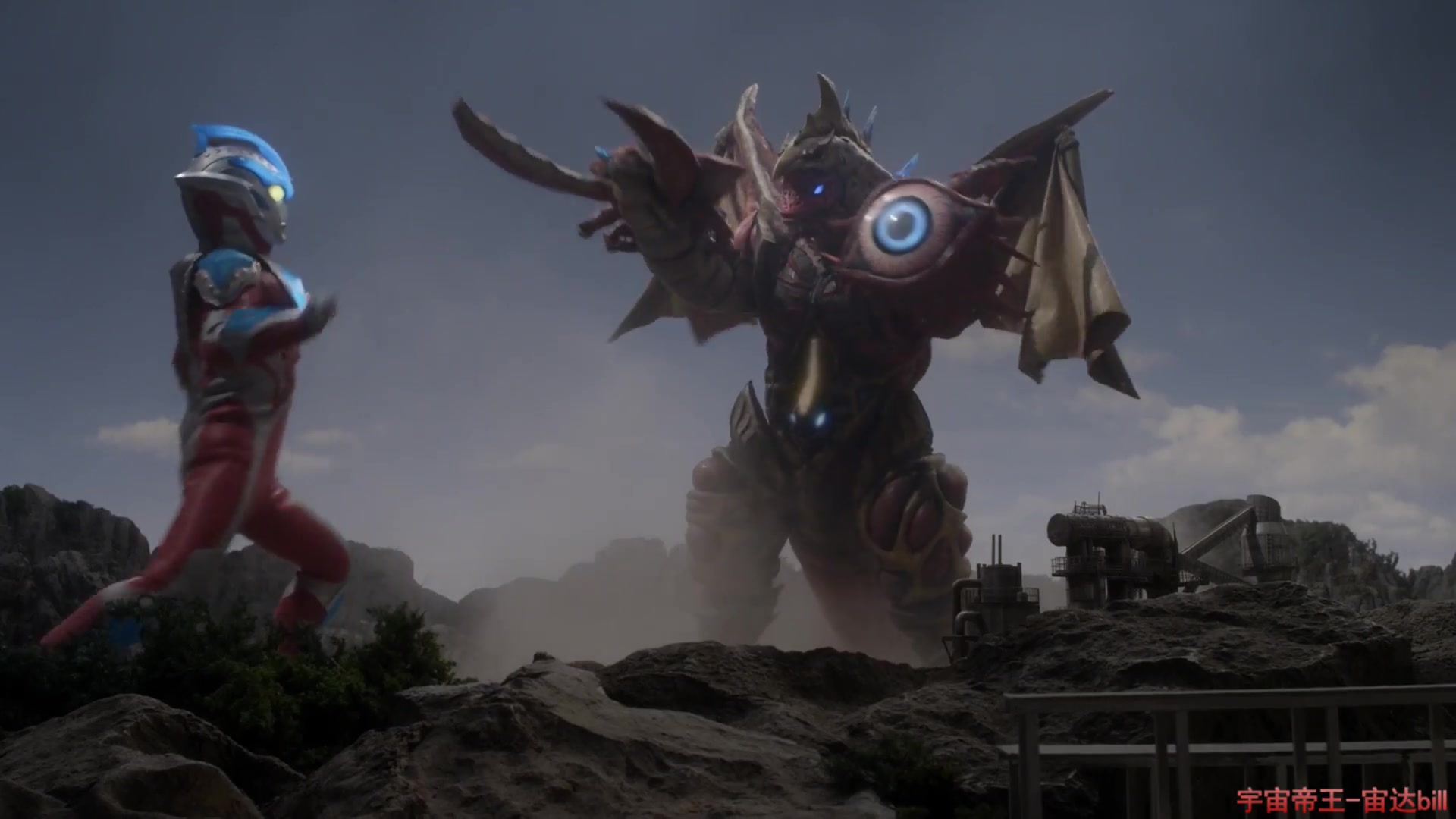 迪迦戴拿盖亚里面的怪兽合体法伊布王vs银河维克特利